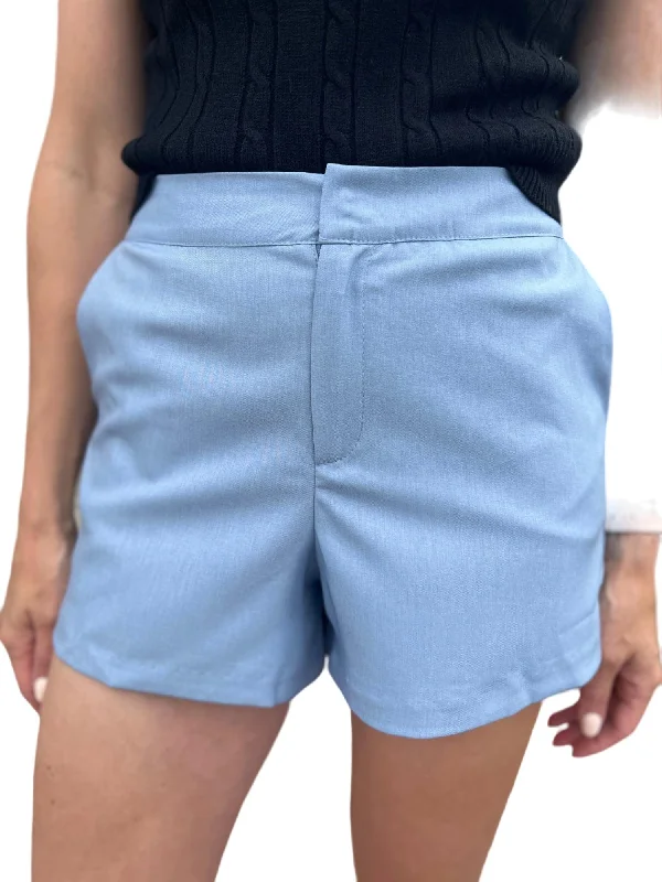 To Town High-Waist Shorts In Sky