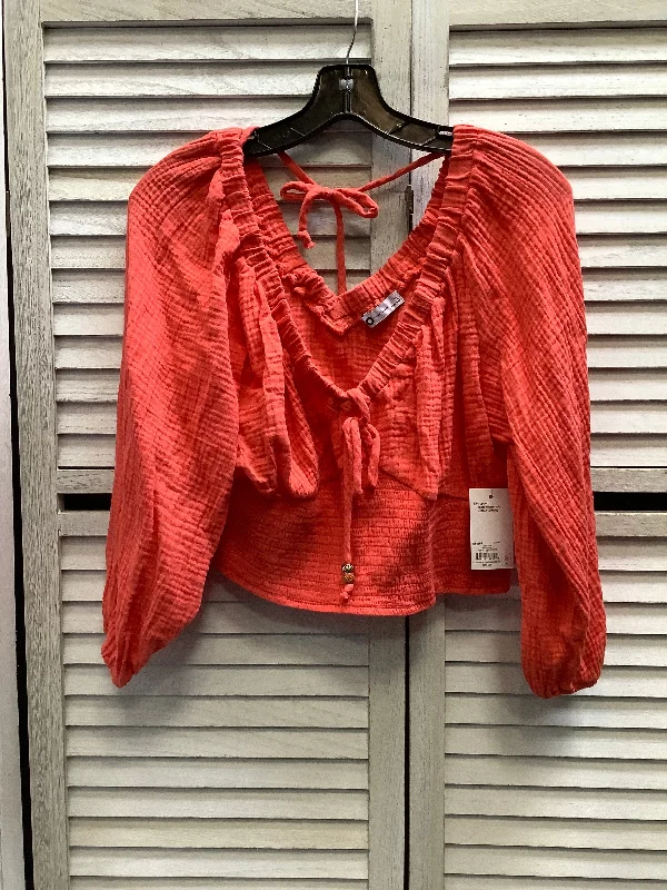 Top Long Sleeve By So In Red, Size: Xl